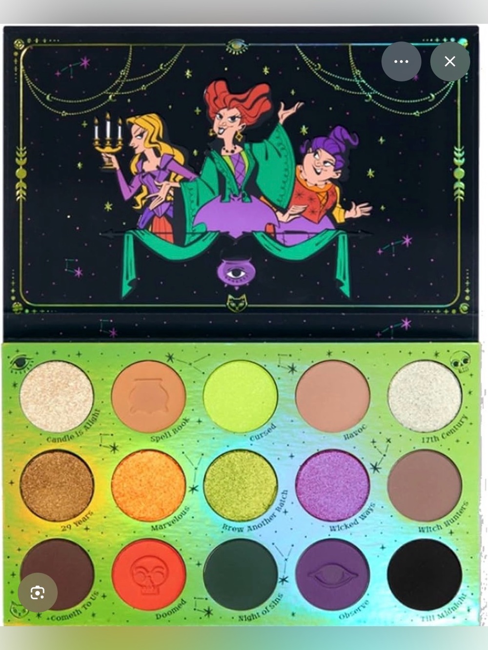 Hocus Pocus Inspired Eyeshadow Palette — Green & Multi-Color Shades